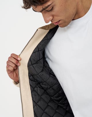 Canvas Workwear Jacket in Tan 002 Detail2