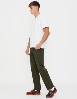 Straight Fit Chino Pants in Khaki Detail2