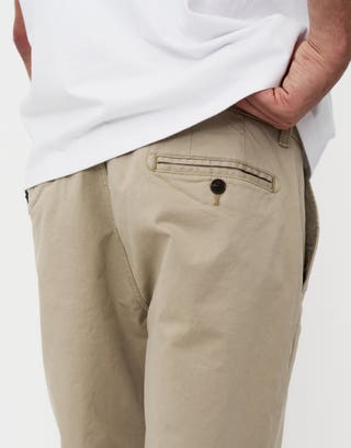 Straight Fit Chino Pants in Sand Back