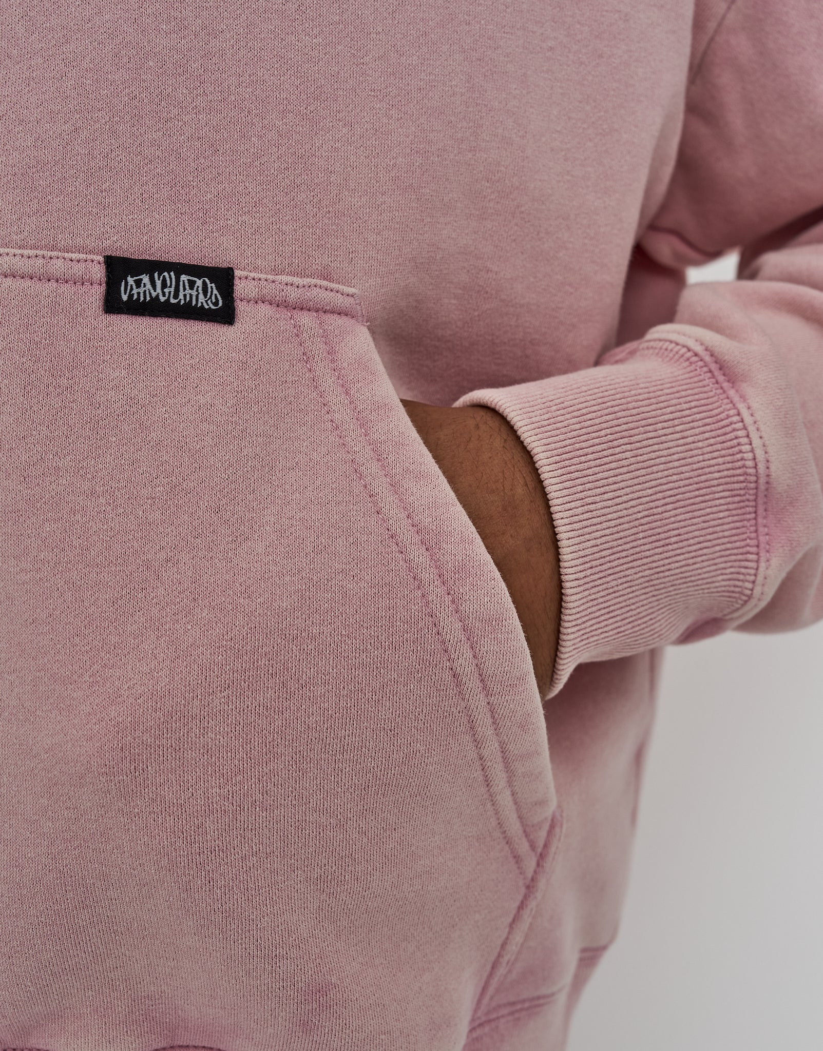 Washed Oversized Cropped Zip Up Hoodie in Pink | Hallensteins AU