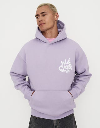 Heavyweight Weekend Club Hoodie in Lilac Ash Back