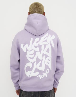 Heavyweight Weekend Club Hoodie in Lilac Ash Front