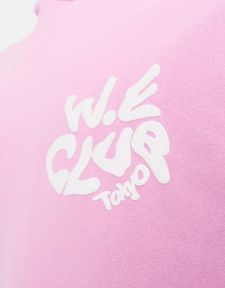 Heavyweight Weekend Club Hoodie in Lotus Pink Detail2