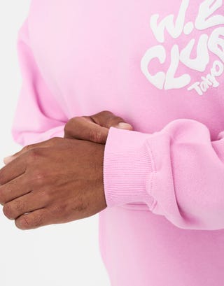 Heavyweight Weekend Club Hoodie in Lotus Pink Detail3