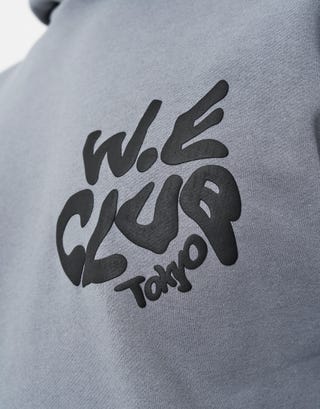Heavyweight Weekend Club Hoodie in Slate Detail2
