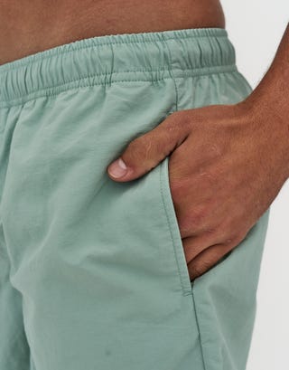 Weekend Club Swim Shorts in Pistachio Green Detail2