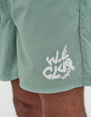 Weekend Club Swim Shorts in Pistachio Green Detail3
