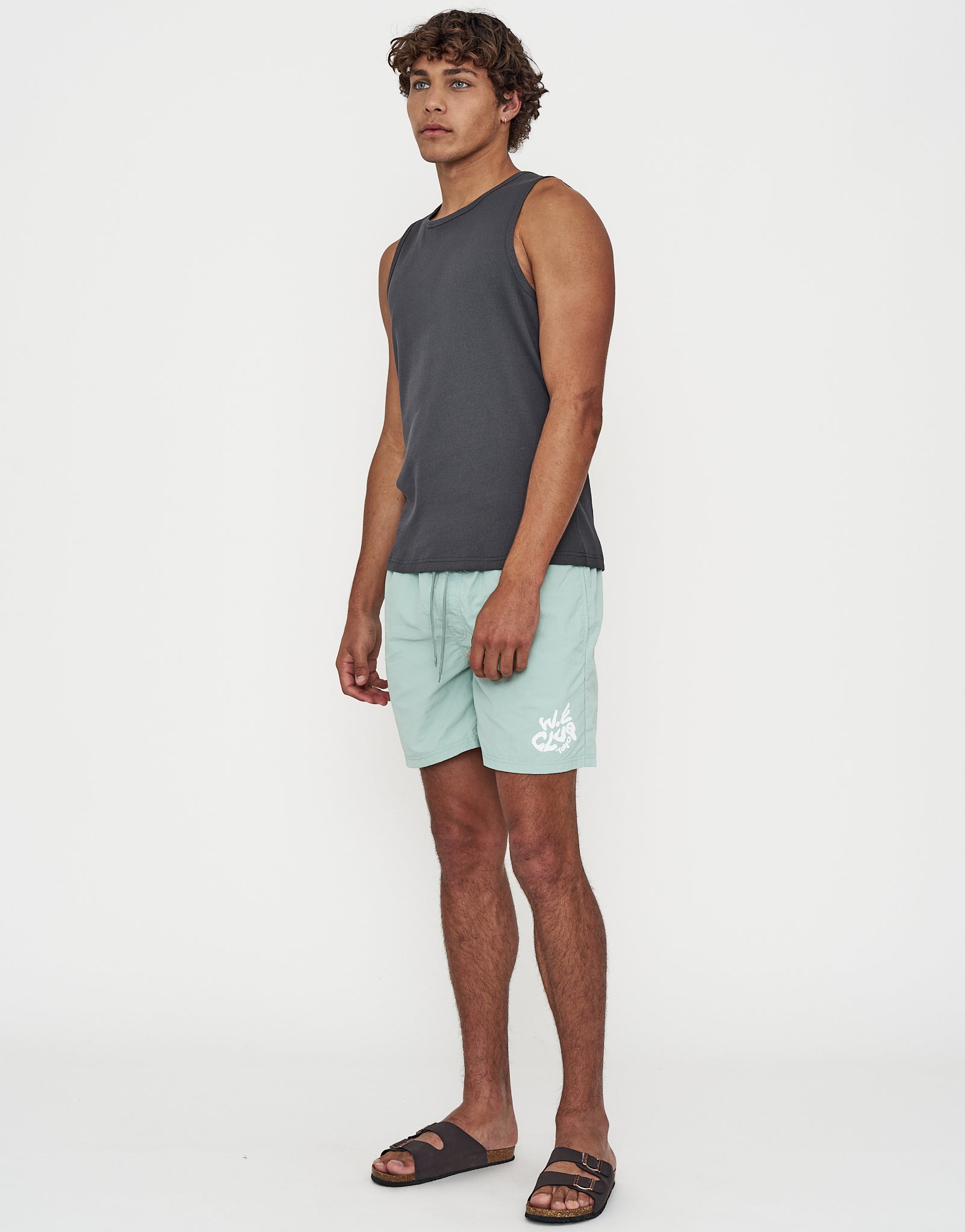 Weekend Club Swim Shorts in Pistachio Green | Hallensteins NZ