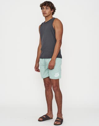 Weekend Club Swim Shorts in Pistachio Green Full