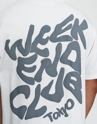 Weekend Club International Box Fit T Shirt in Blanc Detail