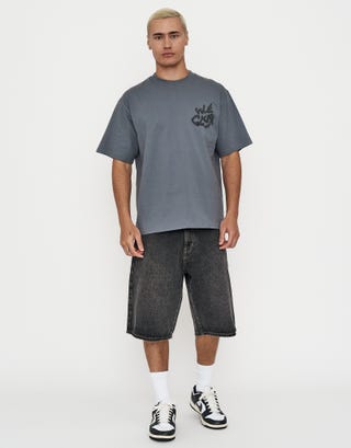 Weekend Club International Box Fit T Shirt in Slate Full