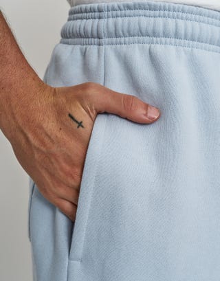 Baggy Weekend Club Cuffed Track Pants in Fog Blue Detail2