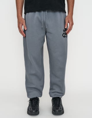 Baggy Weekend Club Cuffed Track Pants in Slate Detail2