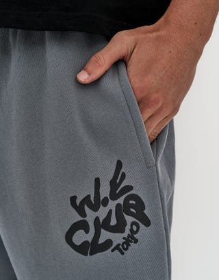 Baggy Weekend Club Cuffed Track Pants in Slate Detail3
