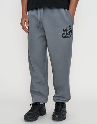 Baggy Weekend Club Cuffed Track Pants in Slate Front