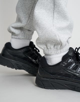 Baggy Weekend Club Cuffed Track Pants in Snow Marle Detail