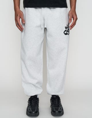 Baggy Weekend Club Cuffed Track Pants in Snow Marle Detail2