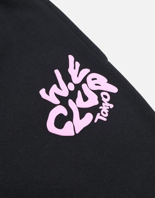 Baggy Weekend Club Cuffed Track Pants in Solid Black Back