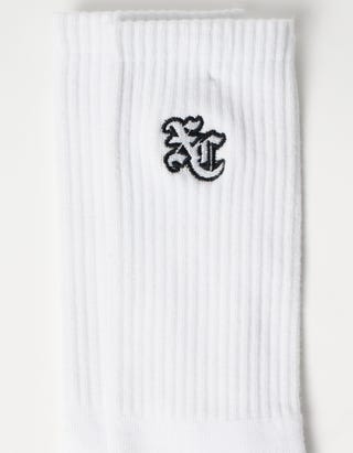 XC Emblem Sport Socks in White Detail