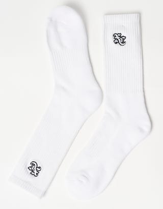 XC Emblem Sport Socks in White Full