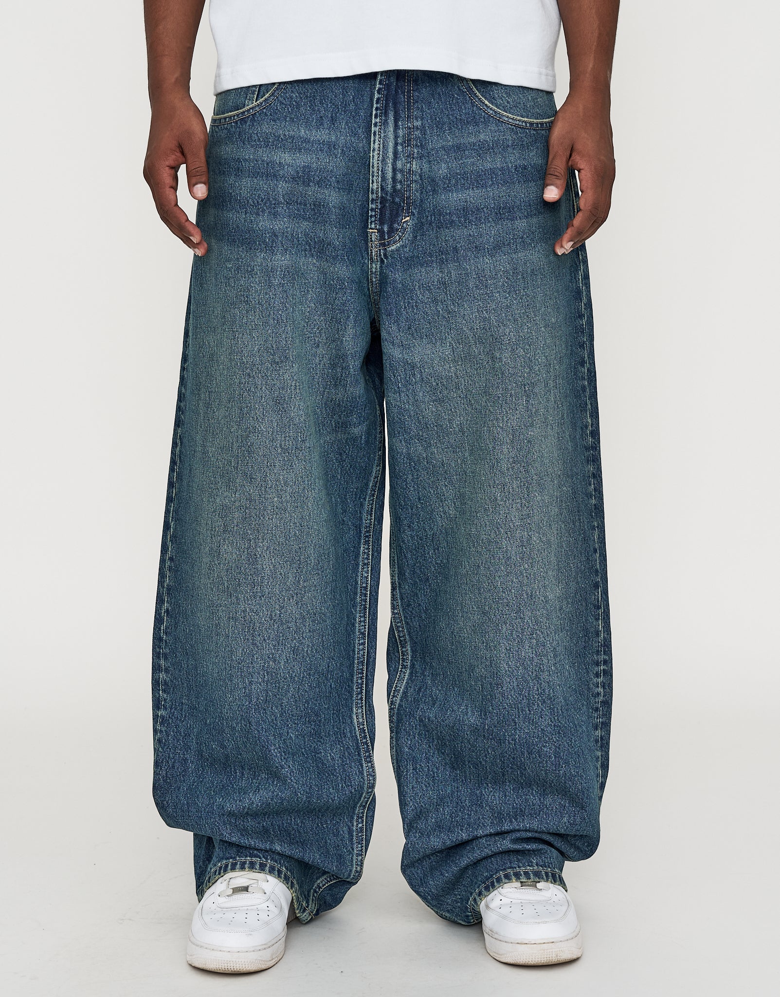 Extra Baggy Fit Jeans in Salle Blue | Hallensteins NZ