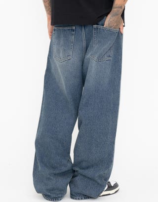 Extra Baggy Fit Jeans in Swill Blue Back