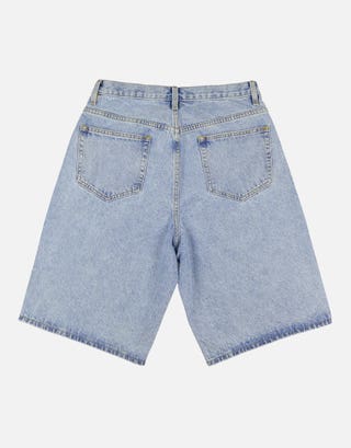 Baggy Fit Jorts in Blue Fade Back