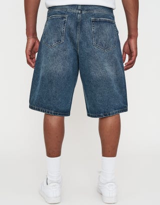 Baggy Fit Jorts in Diesel Washed Back