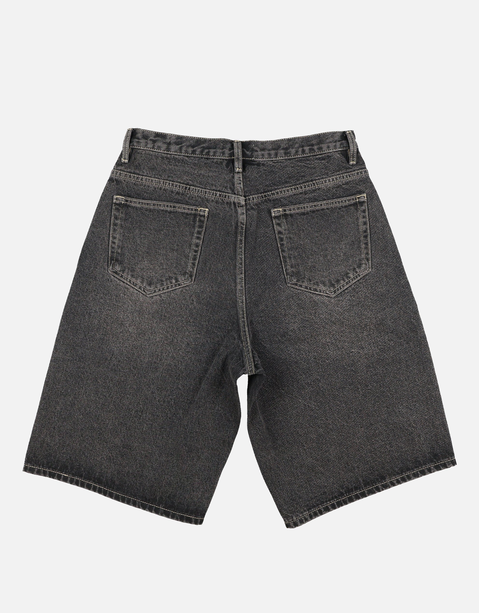 Baggy Fit Jorts in Stone Black | Hallensteins NZ