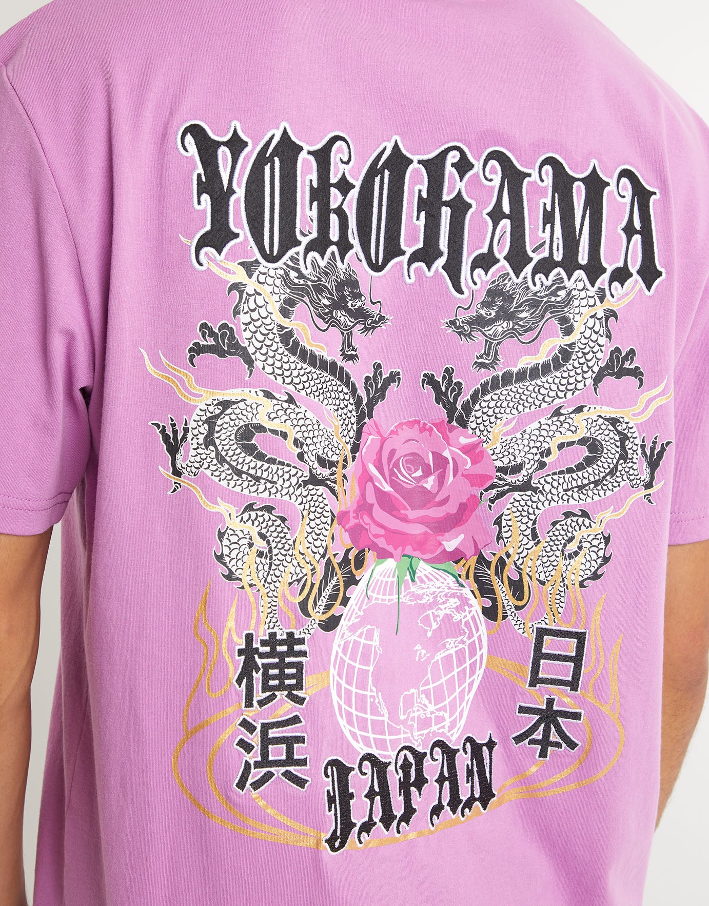 Yokohama Embroidered Graphic T Shirt in 