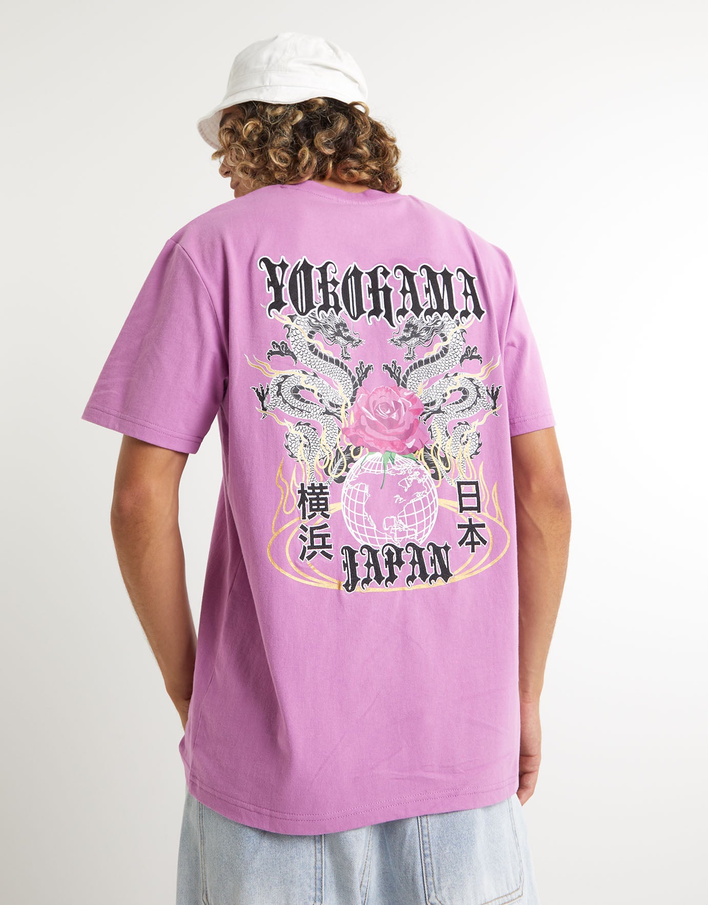 Yokohama Embroidered Graphic T Shirt in 