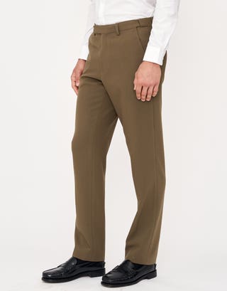 Slim Fit Ashford Suit Pants in Khaki Detail2