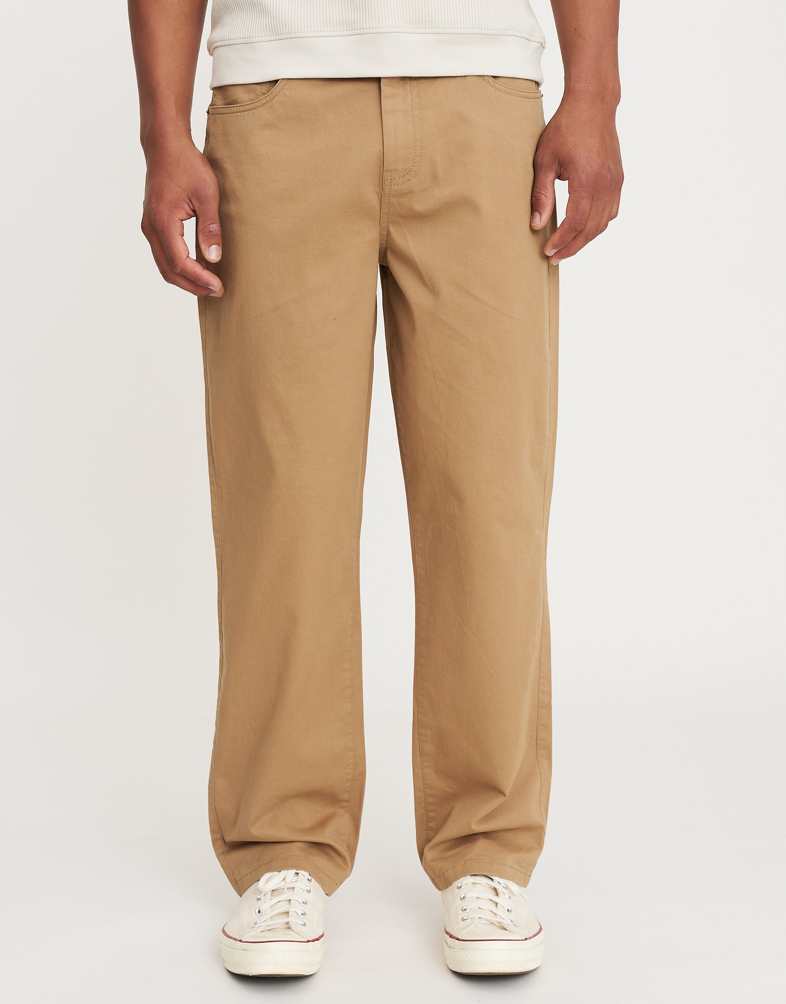 Delta Standard Fit Chinos in Tan | Hallensteins NZ