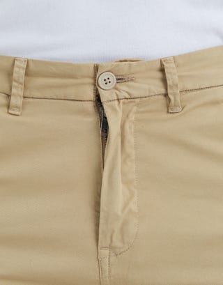 Castell Tapered Fit Chinos in Khaki Detail