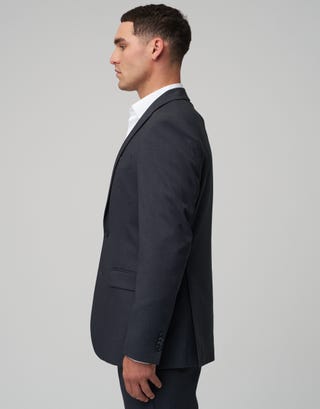 Stretch Slim Fit Suit Jacket in Charcoal Detail