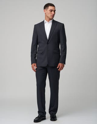 Stretch Slim Fit Suit Jacket in Charcoal Full