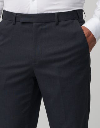 Stretch Slim Fit Suit Pants in Charcoal Detail2
