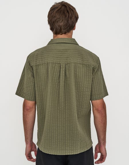 clover green dress shirt Seersucker Casual Shirt Clover Green