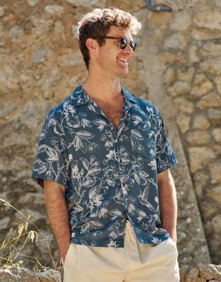 Citrus Short Sleeve Shirt in Orion Blue Front