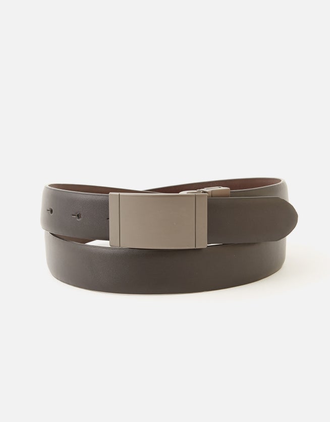 Classic Buckle Reversable Belt in Black Hallensteins US