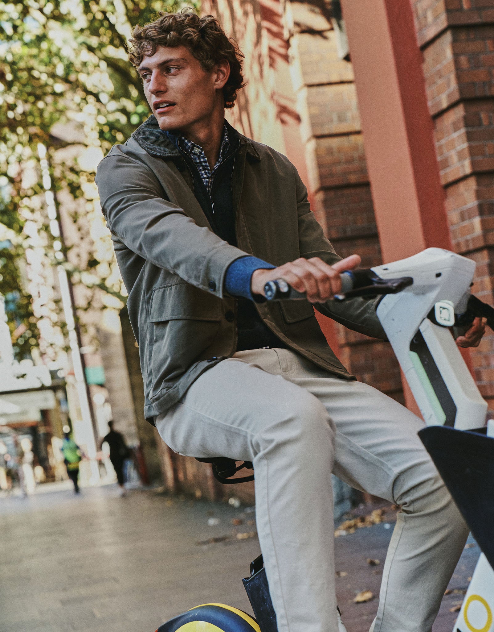 Cord Collar Field Jacket in Khaki | Hallensteins NZ