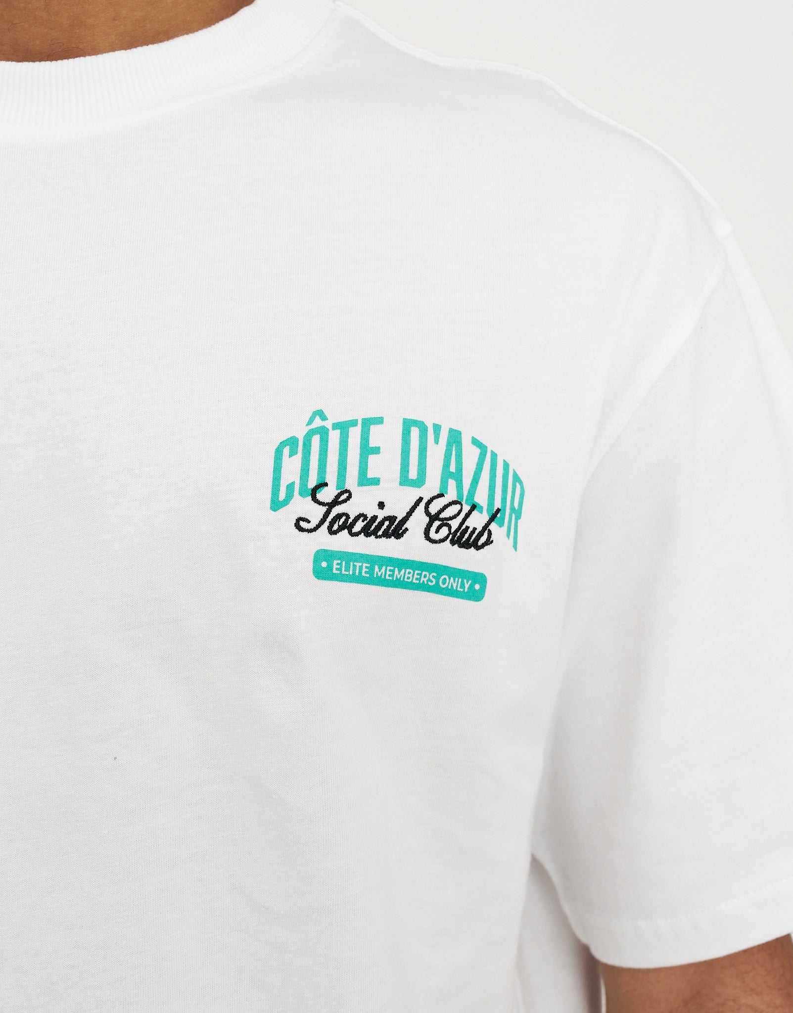 Cote D'Azur T Shirt in Blanc | Hallensteins NZ