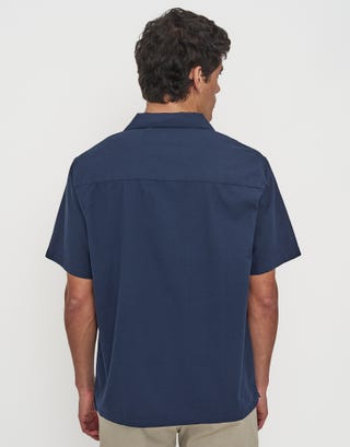 Cromwell Short Sleeve Shirt in Slate Back