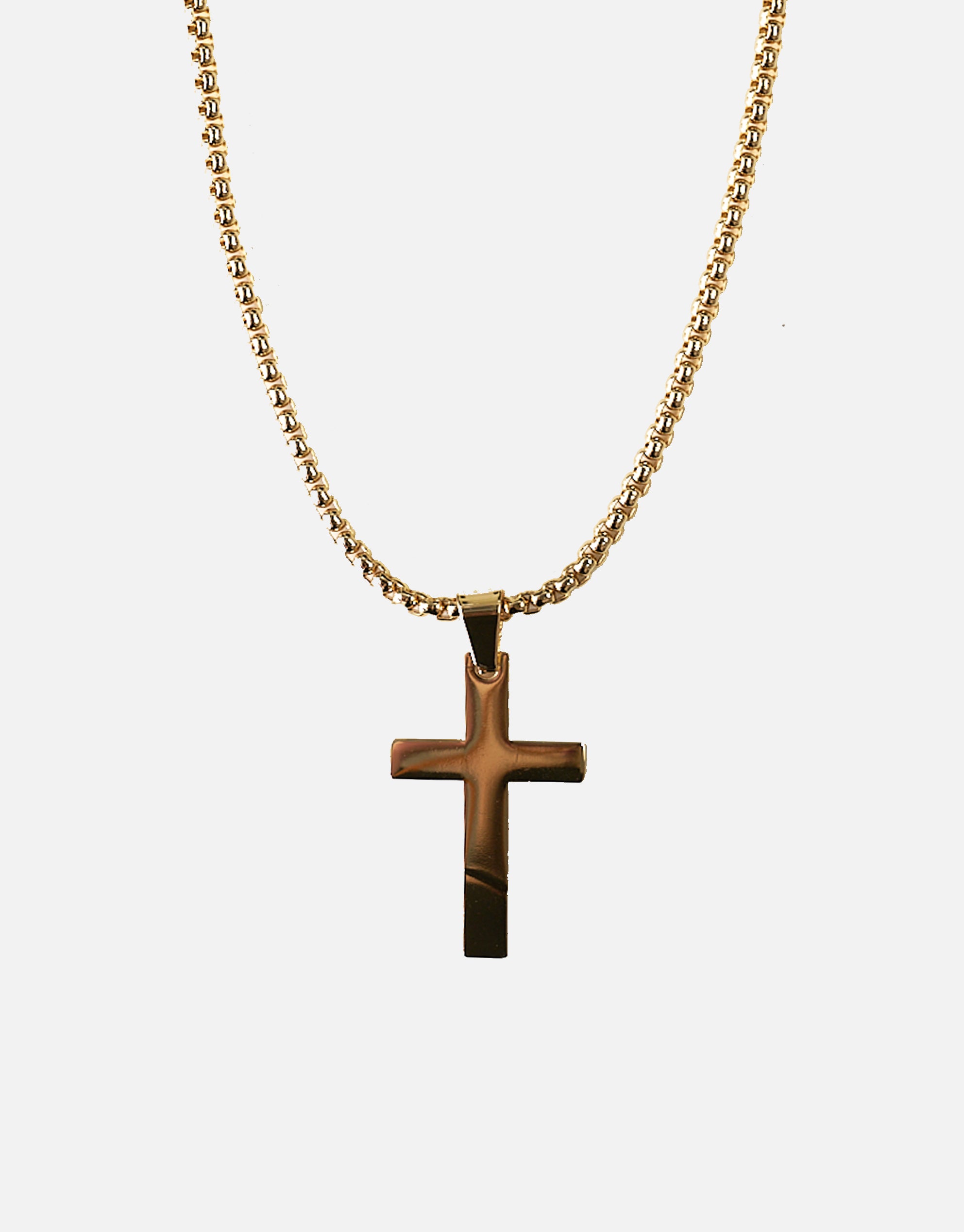 Cross Pendant Chain in Gold | Hallensteins NZ
