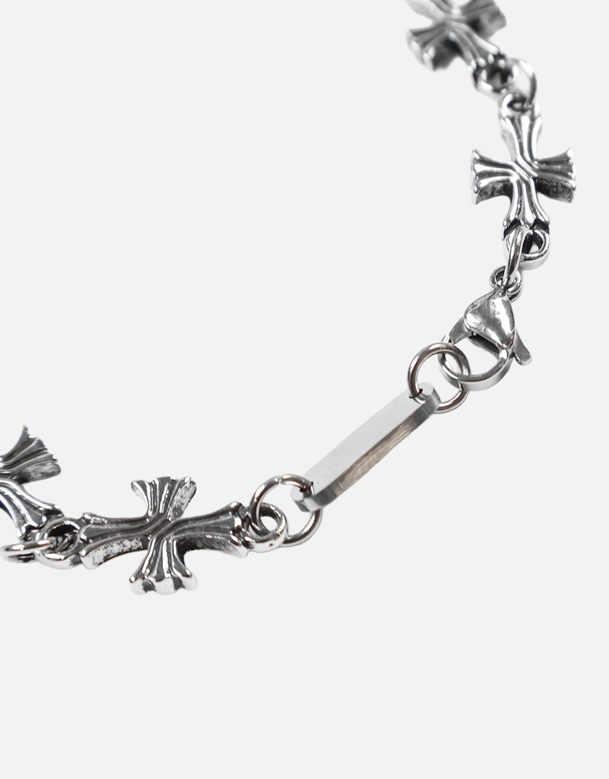 Cross Pendant Bracelet in Vintage Silver | Hallensteins NZ
