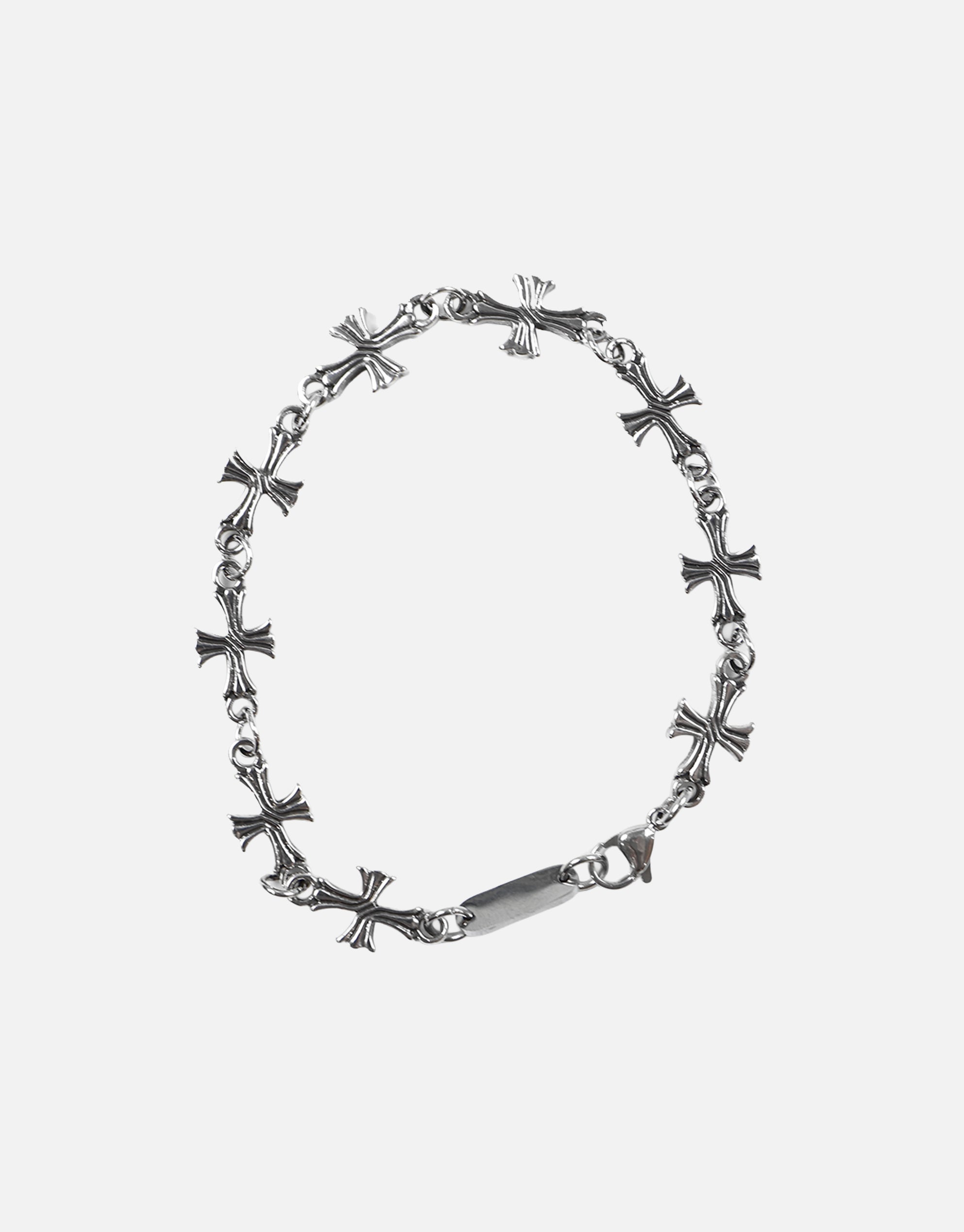 Cross Pendant Bracelet in Vintage Silver | Hallensteins NZ