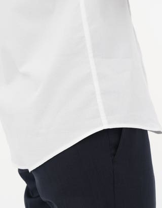 Cube Textured Business Shirt in White Detail