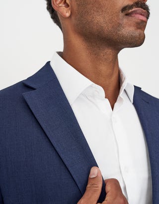 Dalston Slim Fit Suit Jacket in Navy Detail2