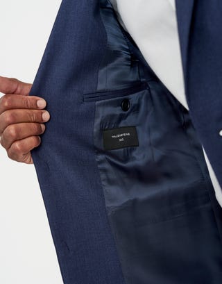 Dalston Slim Fit Suit Jacket in Navy Detail3