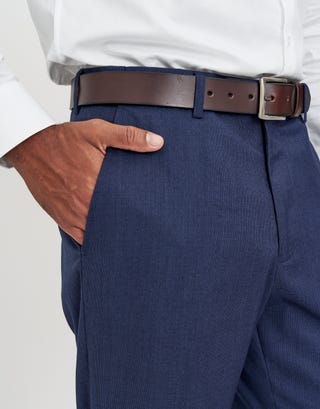 Dalston Slim Fit Suit Trousers in Navy Detail